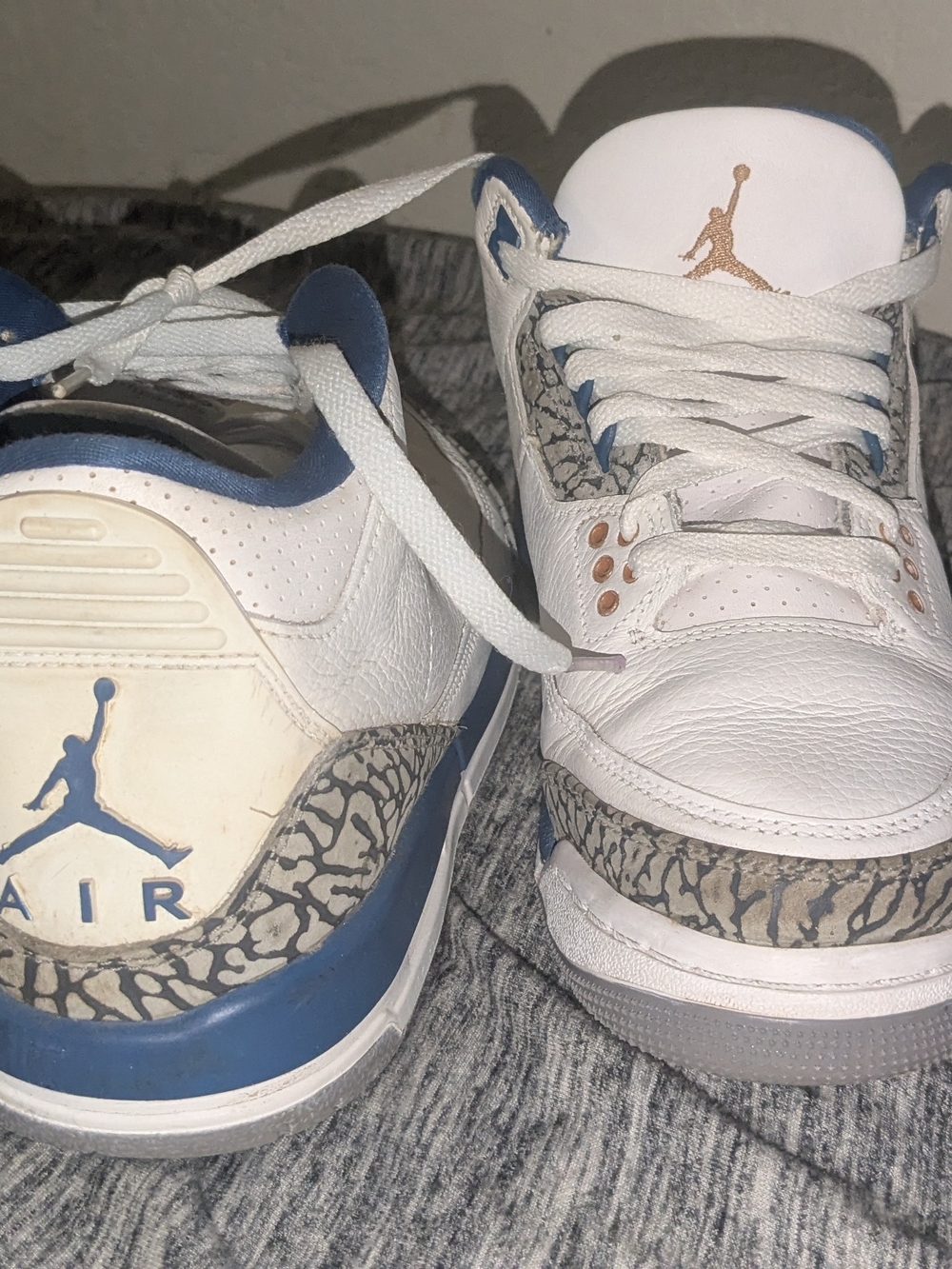 Air Jordan 3 Retro Wizards GS DM0967-148 White Blue Copper Size 6.5Y / W 8